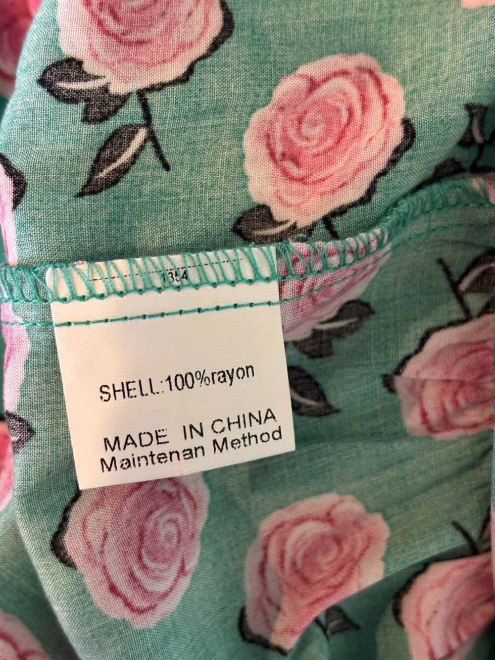 Anrabess Green Rose Floral Tiered Maxi Dress NWT - Picture 5 of 6